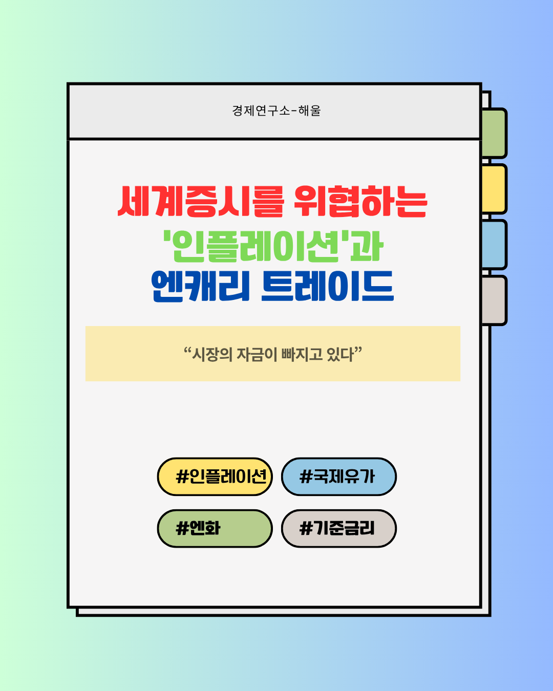 증시를 위협하는 인플레이션과 엔캐리트레이드
